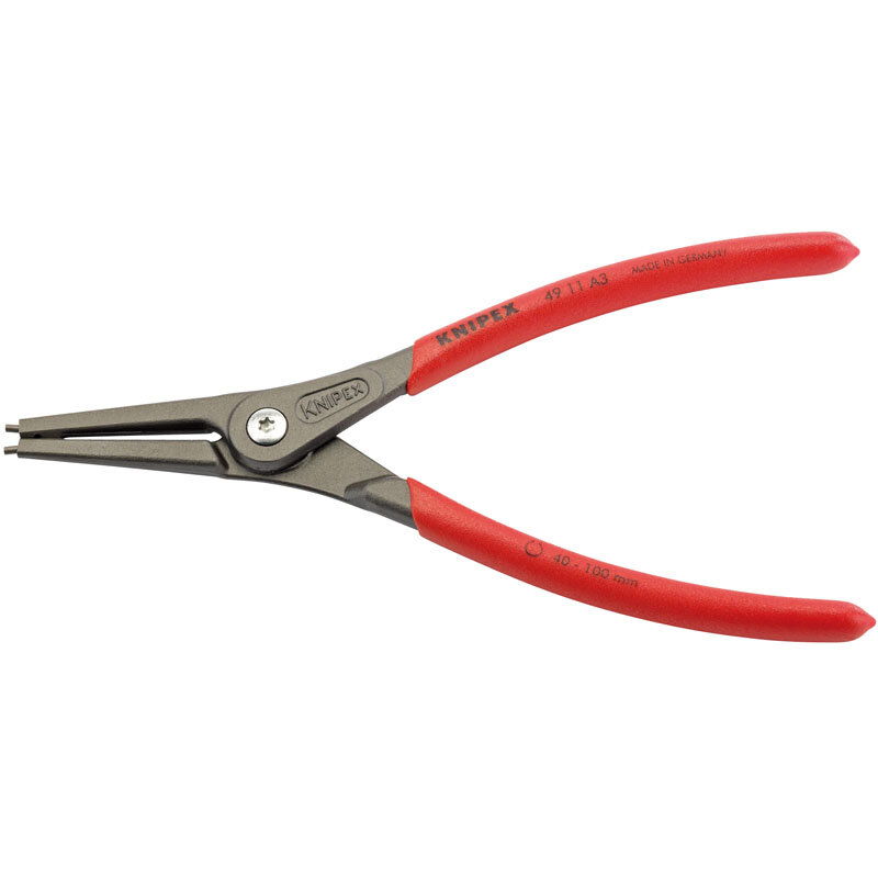 Knipex 49 11 A3 225mm External Straight Tip Circlip Pliers 40 - 100mm Capacity